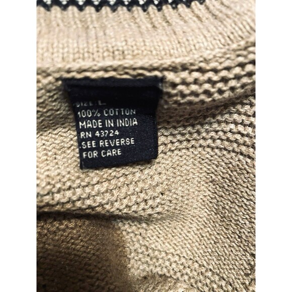 Fairway Outfitters Golf Sweater Men L Brown Textured Checks Golf Club Graphics - Picture 16 of 16